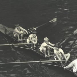 Junior School students learning to row, 1970s