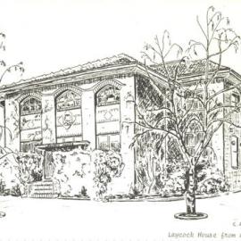 Laycock House from the west, 1977