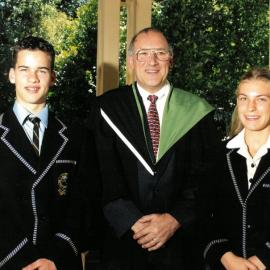 Keith Creed with Middle School captains, 2000