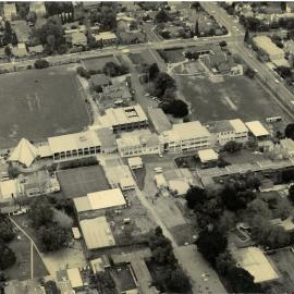 Aerial view of Kew campus looking south, 1973