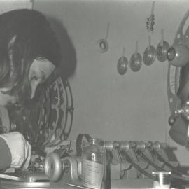 Andrew Jones editing film, circa 1973