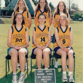 2nds girls' basketball team, 1996