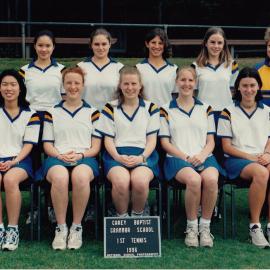 1st girls' tennis team, 1996