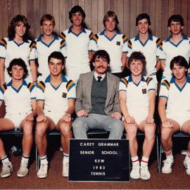 Boys' tennis team, 1983