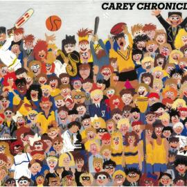 Carey Chronicle endpapers, 1986