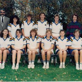 Girls 'A' tennis, 1986