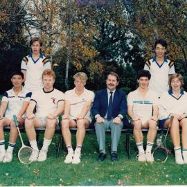 Boys' tennis team, 1986