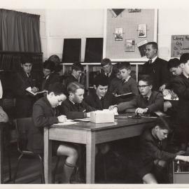 Students in the library, 1962