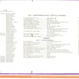 The Mikado cast list, 1968