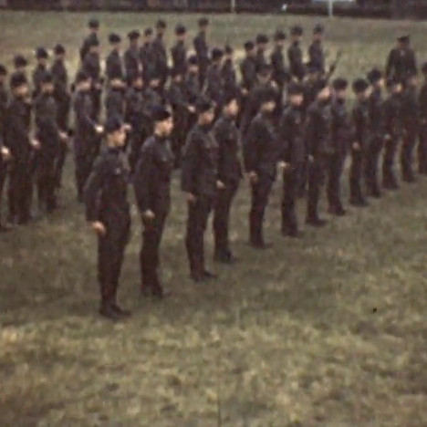 Carey Cadet Corps on oval, circa 1942