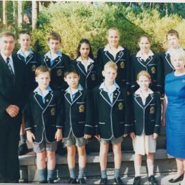 Helen Telford and Ross Millikan with Student Leaders, 2000