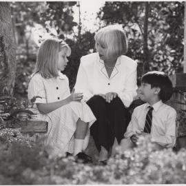 Helen Telford and students, 1990s