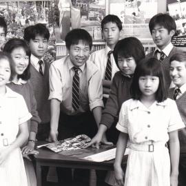 Miss G. Cleary with group of ESL students, 1986