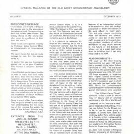 Old Carey magazine, Vol. 9 (December 1972)