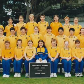 Junior School Donvale swimming squad, 2000