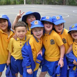 Donvale Junior School students in PE uniform, 2014