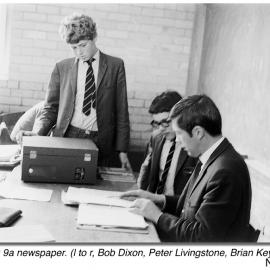 Working on Form 9A newspaper, 1969