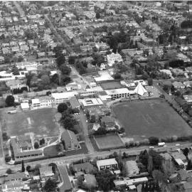 Aerial view looking northeast, 1980s