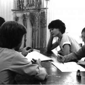 Students in the art department, 1980s
