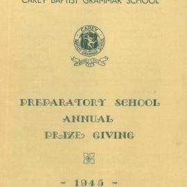 Preparatory School Annual Prize Giving programme, 1945