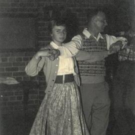 Square dancing in Raymond Hall, 1952