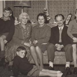 Arthur, Rylice and children with step mother Meg, 1960s