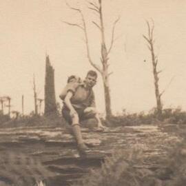 Eric Sandell bush walking, 1930s