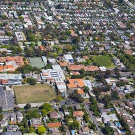 Aerial view of Kew campus looking west, 2013