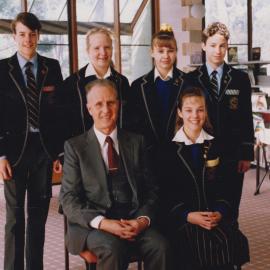 Don Brown and student leaders, 1991