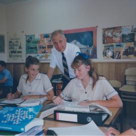 Don Brown in Year 8 maths class, circa 1990