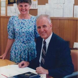 Don Brown with Heather Pittendrigh, circa 1990