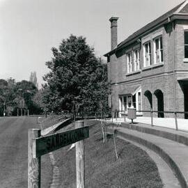 The newly enlarged Sandell Oval, 1954