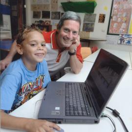 Phil De Young with Robinson River student, 2006