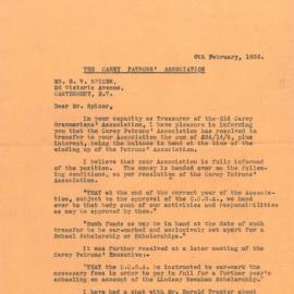 Letter from Gordon Sprigg to Gordon Spicer, 1936