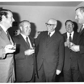 Dunlop team at Southern Cross Hotel, 1972