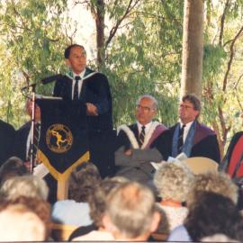 Professor Kwong Lee Dow officially opening Donvale campus, 1989