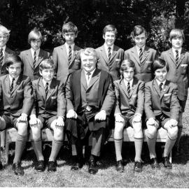 Junior School Headmaster with Senior Boys, 1972