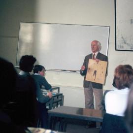 Mr Bucknill teaching the time, 1982