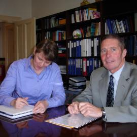 Narelle Gassner and Principal Phil De Young, 2005