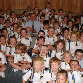 Phil De Young and Junior School Kew students, 2007