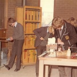 Woodworking class, 1975