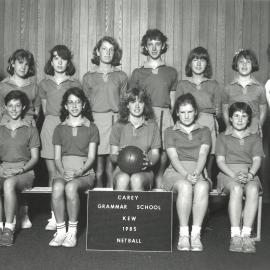 Netball team, 1985