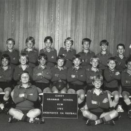 Undefeated 11A football team, 1985