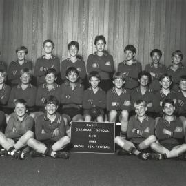 Under 12A football team, 1985