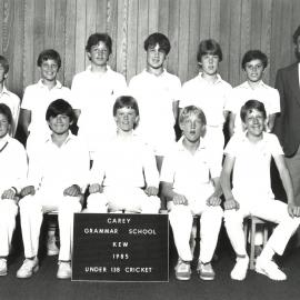 Under 13B cricket team, 1985