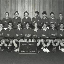 Under 13A football team, 1985