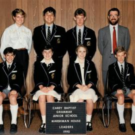 Junior School Marshman House leaders, 1990