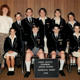 Junior School madrigal group, 1990