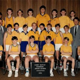 Junior School athletics team, 1990