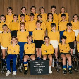 Junior School Under 11 football team, 1990